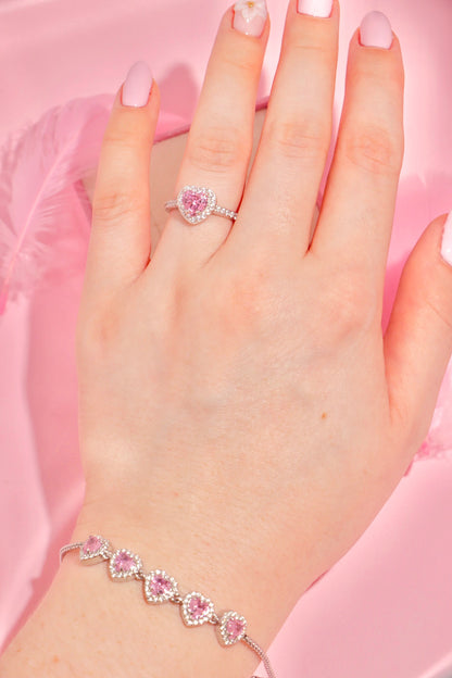 Princess Hearts set rosa