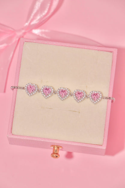 Princess Hearts bracelet rosa