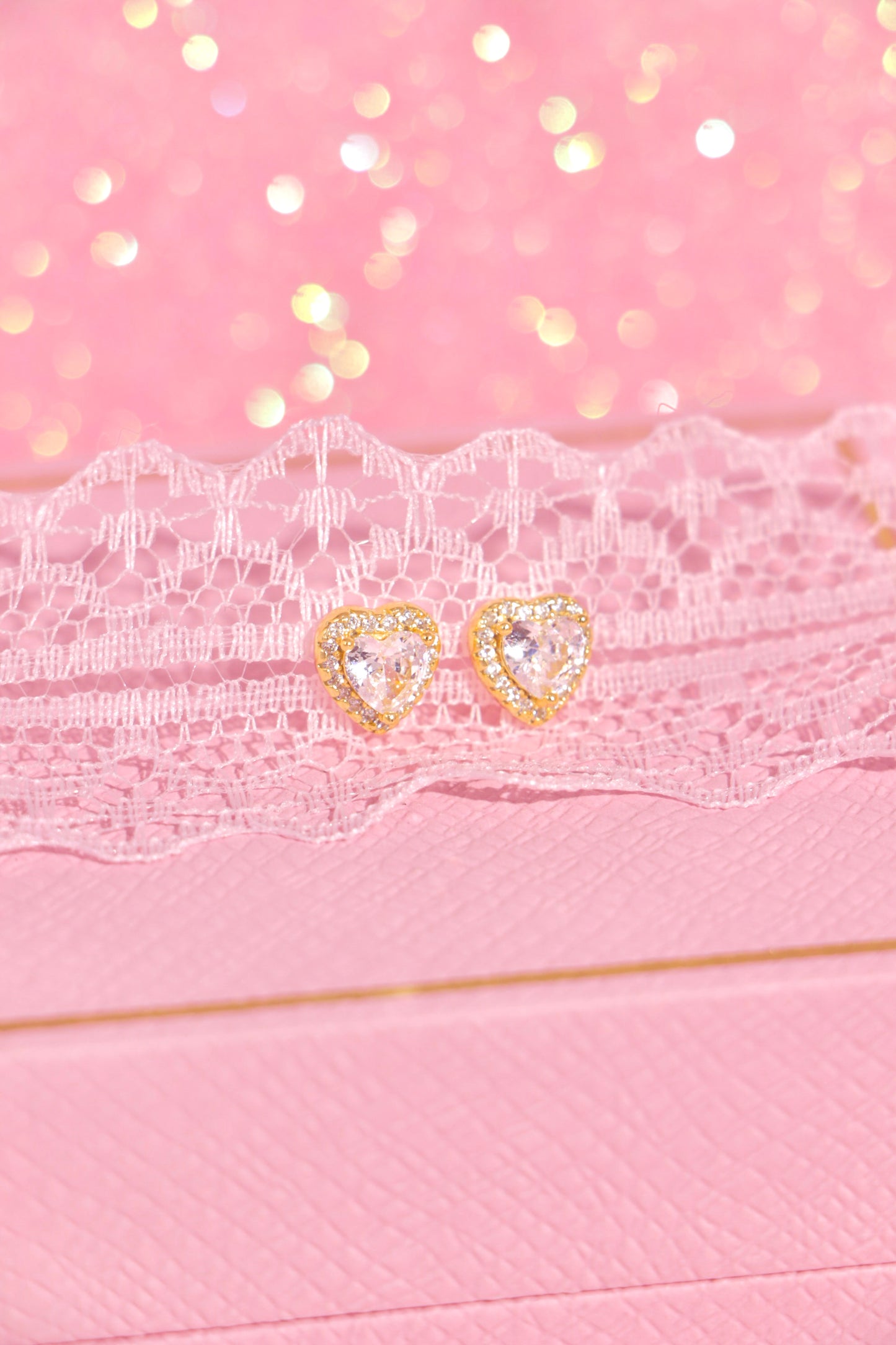 Princess Heart studs transparente