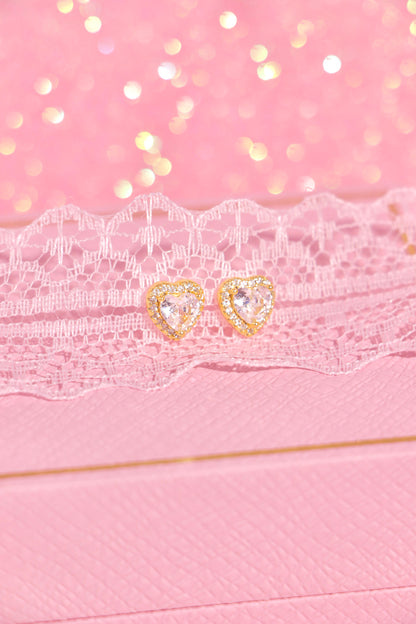 Princess Heart studs transparente