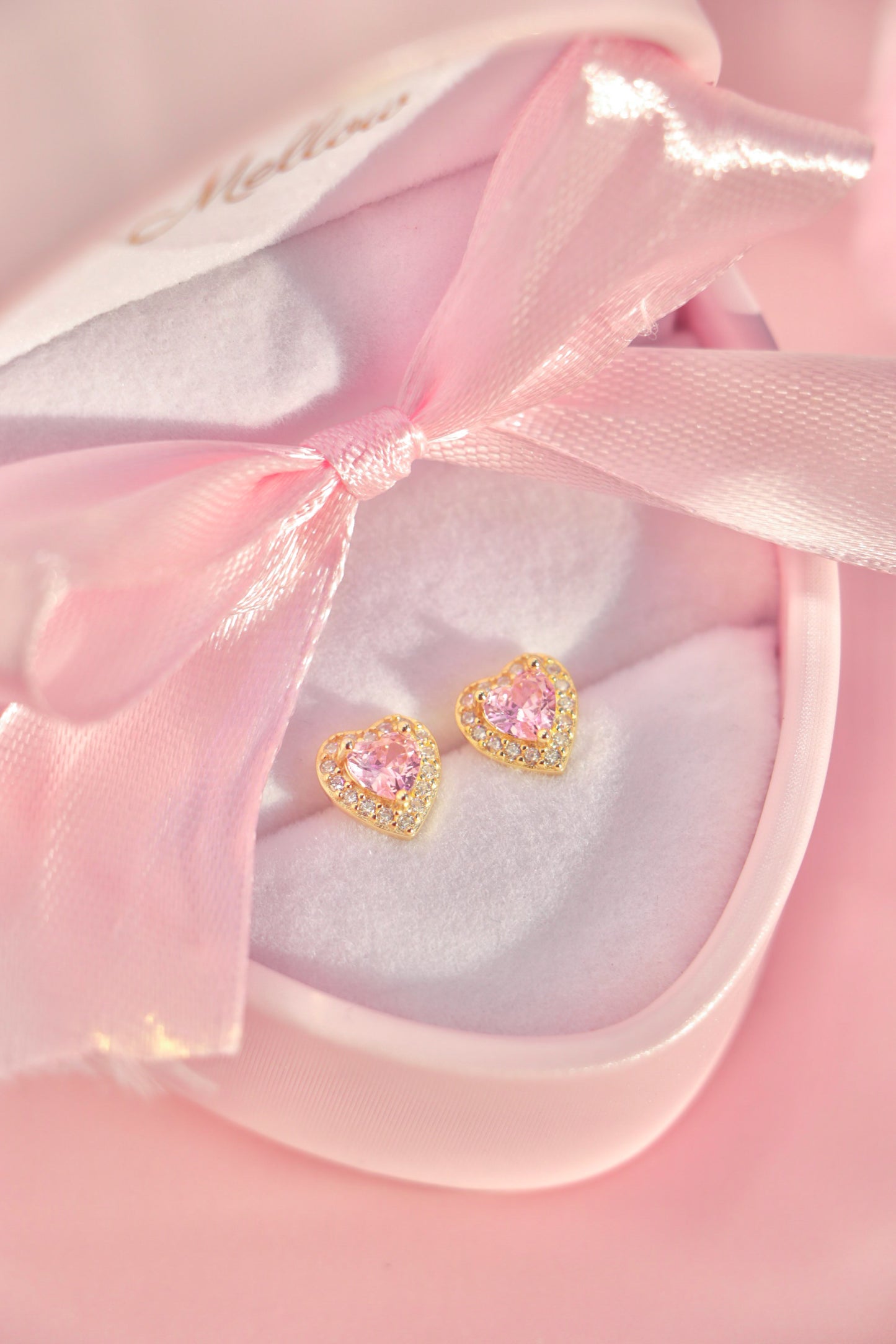 Princess Heart studs rosa