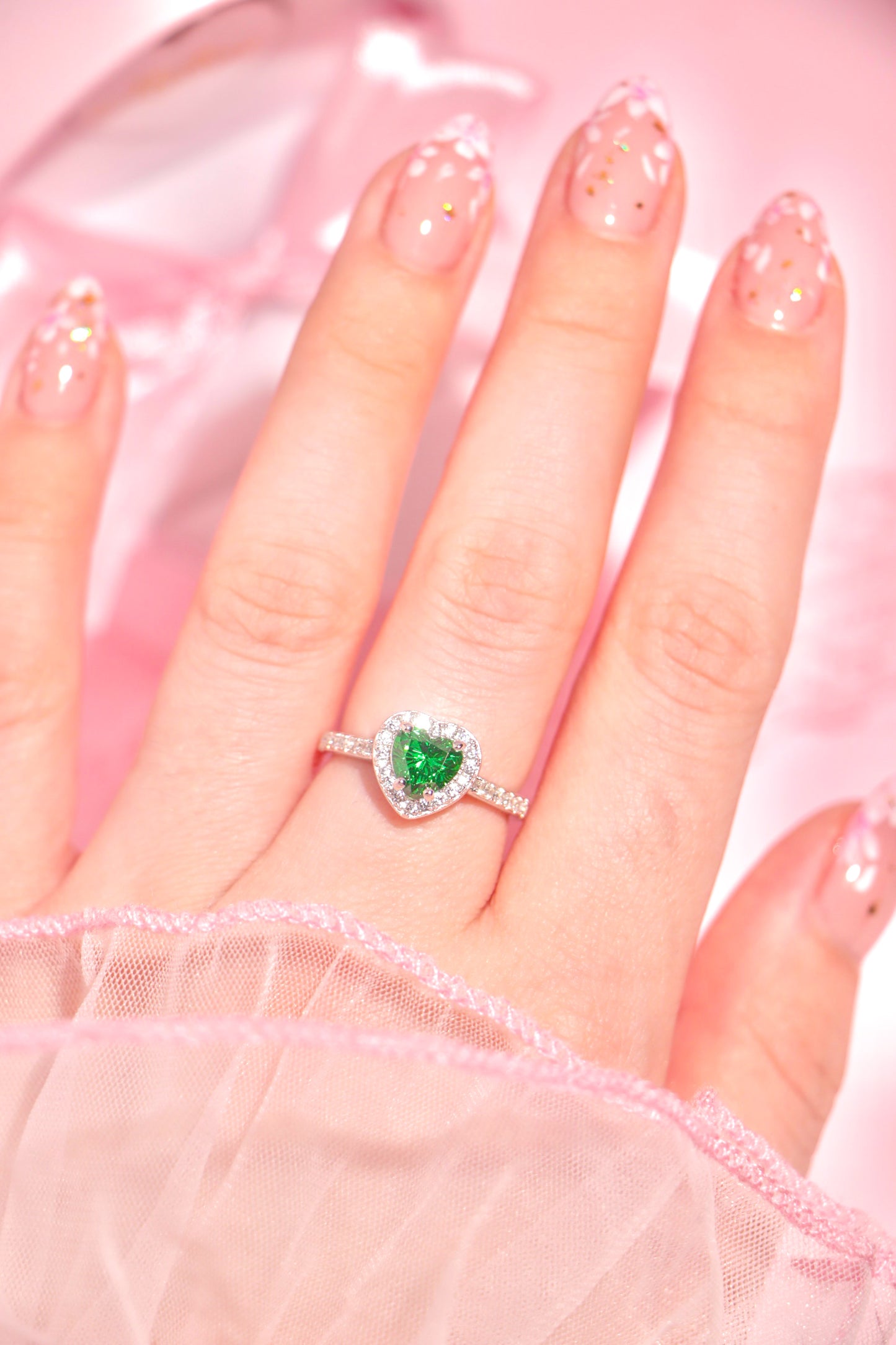 Princess Heart ring verde