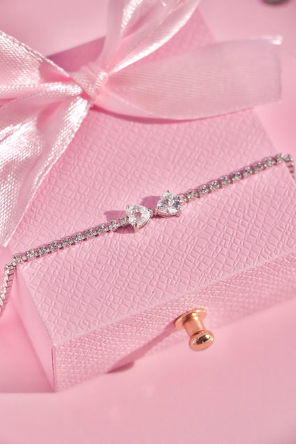 Hearty Bow Tennis bracelet