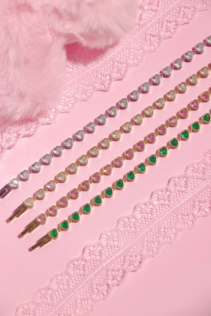 Forever Hearts Tennis bracelet