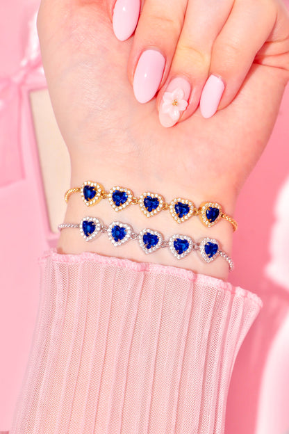 Princess Hearts bracelet azul