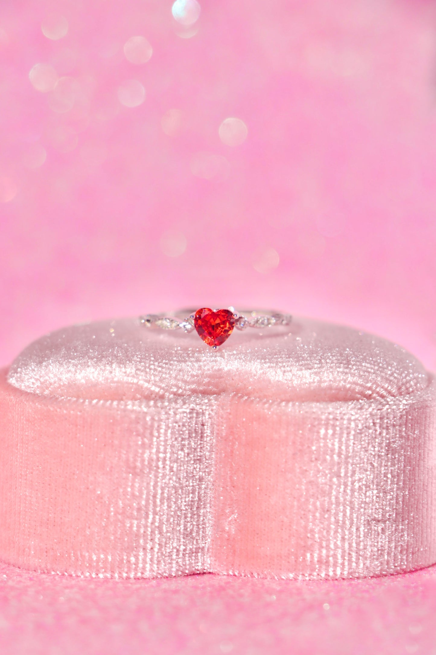 Vintage red heart ring