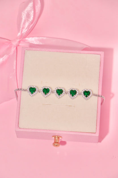 Princess Hearts bracelet verde