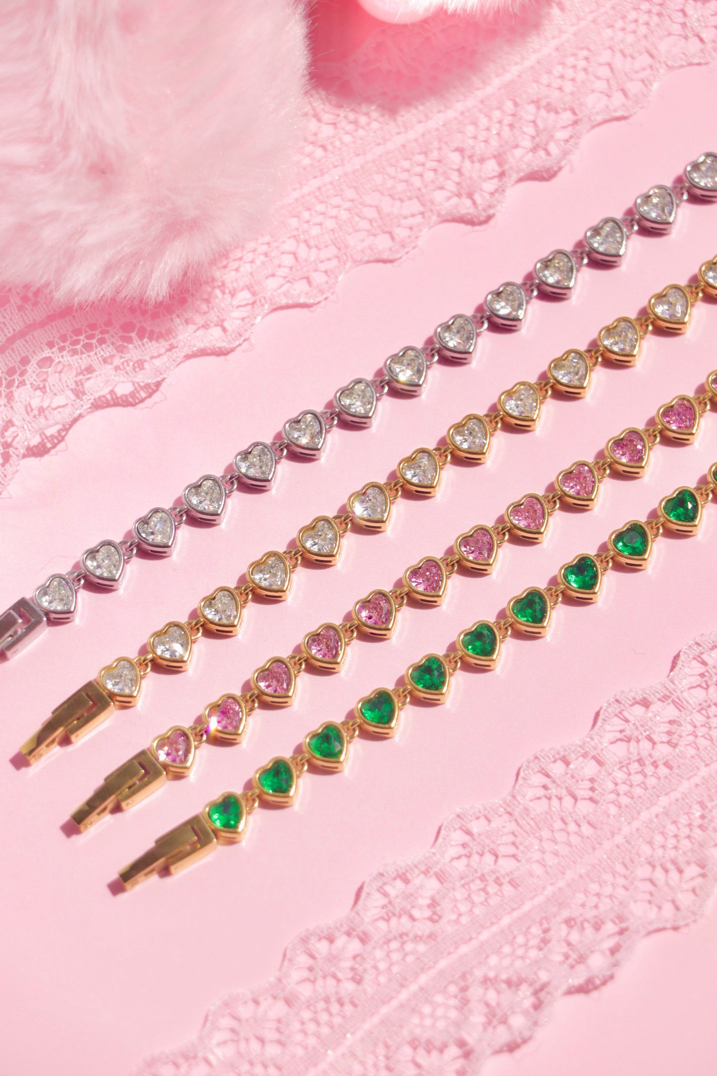 Forever Hearts Tennis bracelet