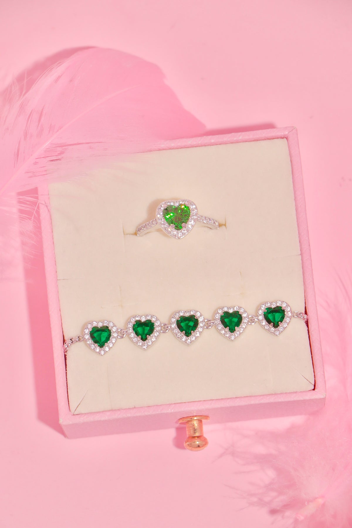 Princess Hearts set verde