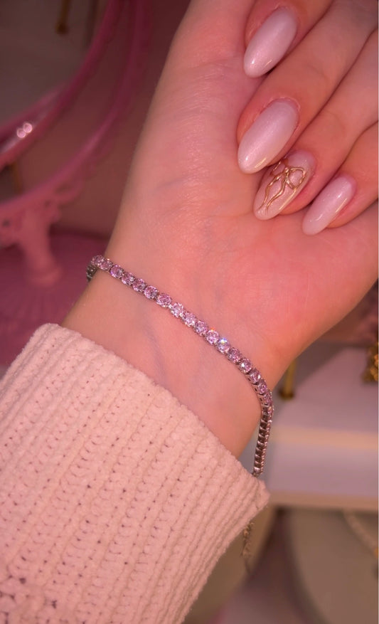 Tennis Chain bracelet pink