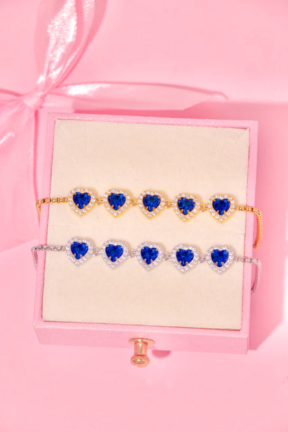 Princess Hearts bracelet azul
