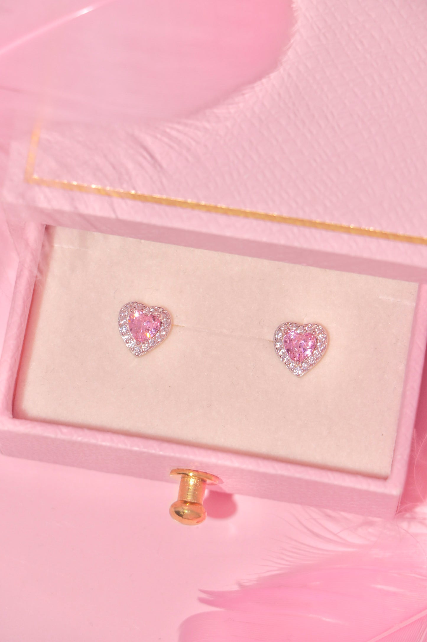 Princess Heart studs rosa