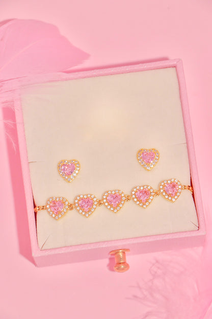 Princess Hearts set rosa