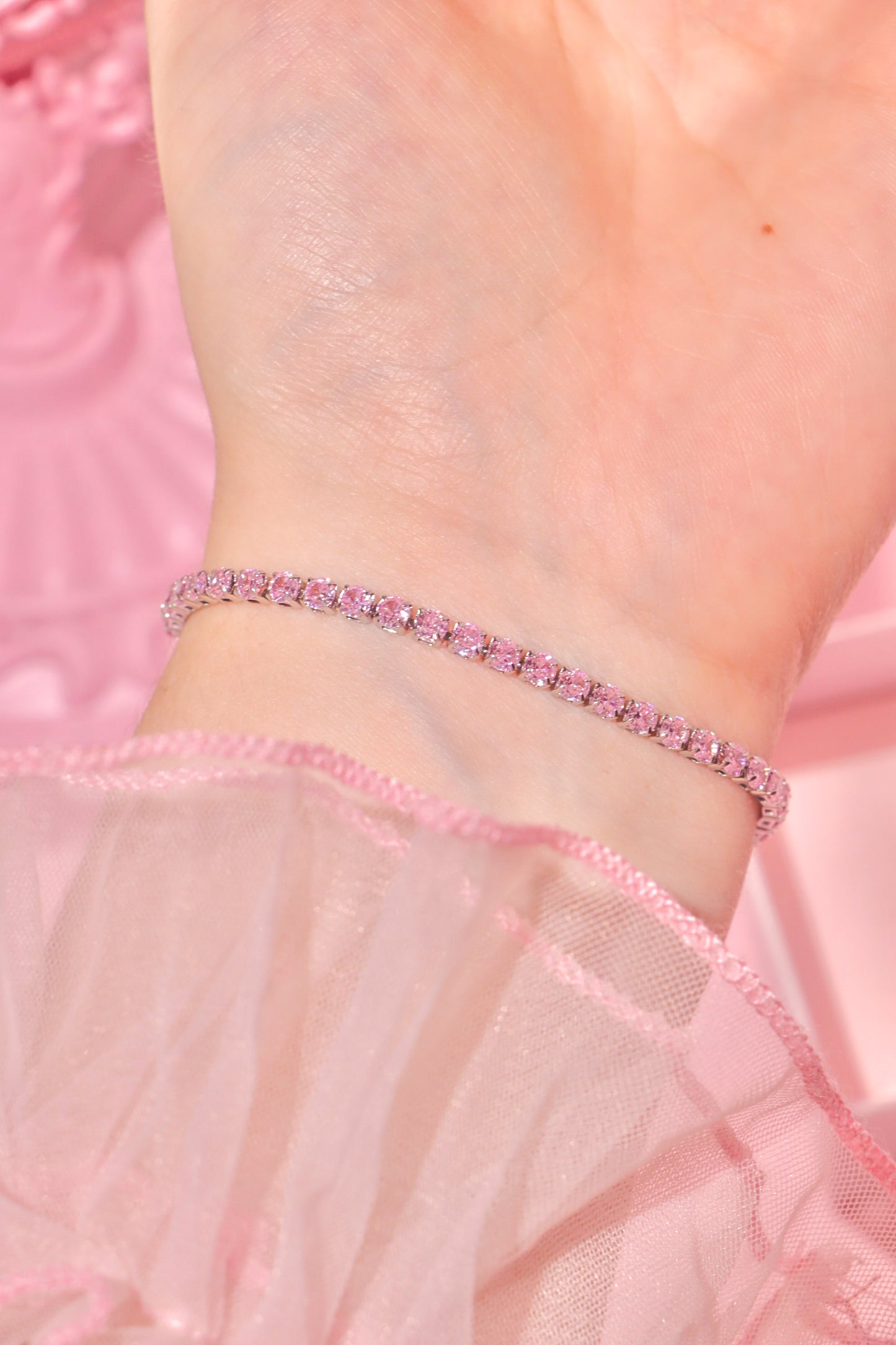 Tennis Chain bracelet pink
