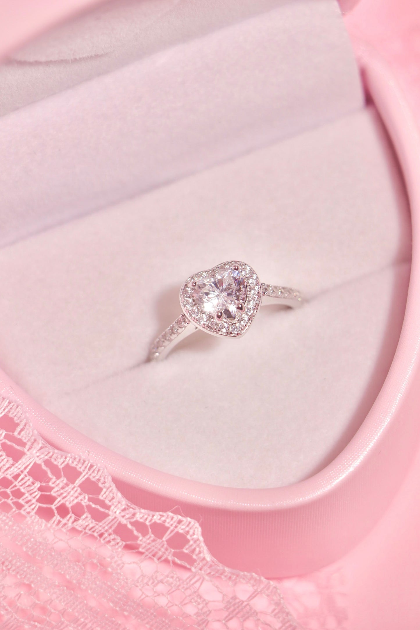 Princess Heart ring transparente