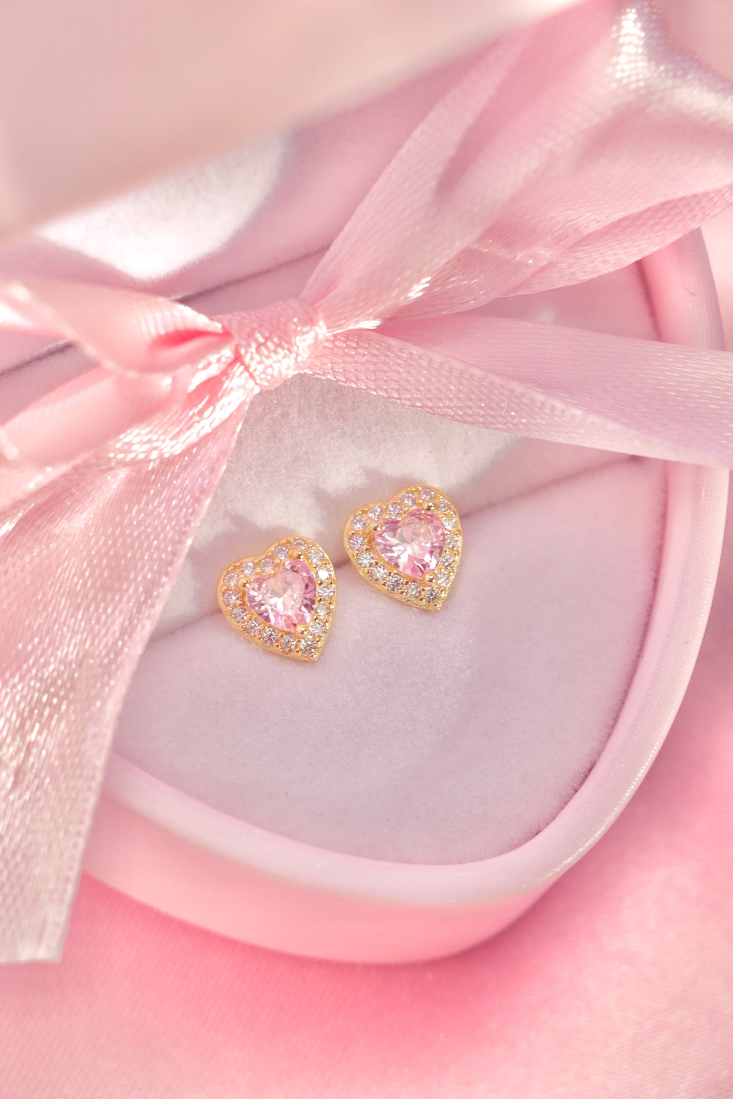 Princess Heart studs rosa