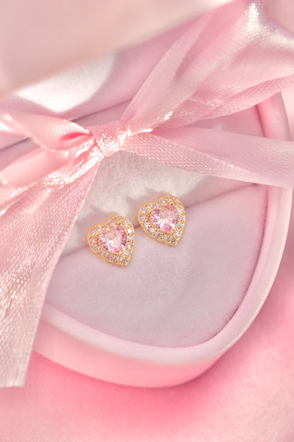 Princess Heart studs rosa