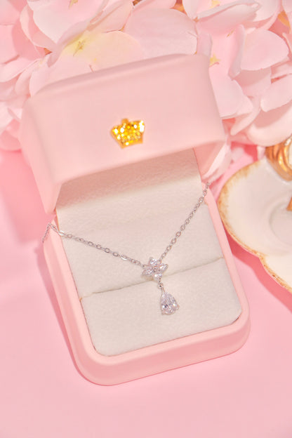 Crystal Blossom Drop necklace