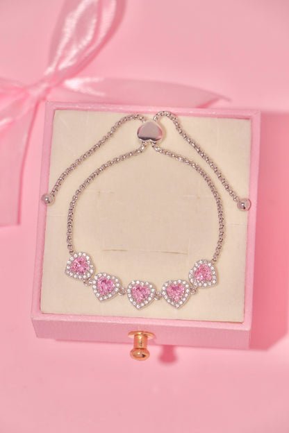 Princess Hearts bracelet rosa