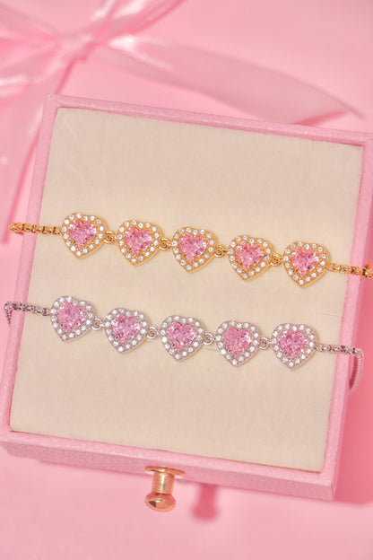 Princess Hearts bracelet rosa