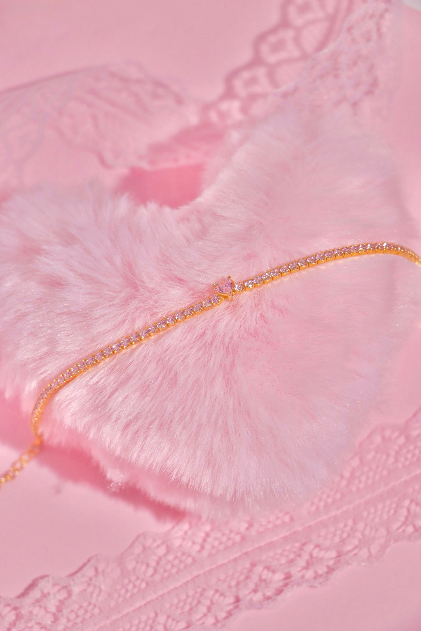 Timeless Love Tennis bracelet rosa