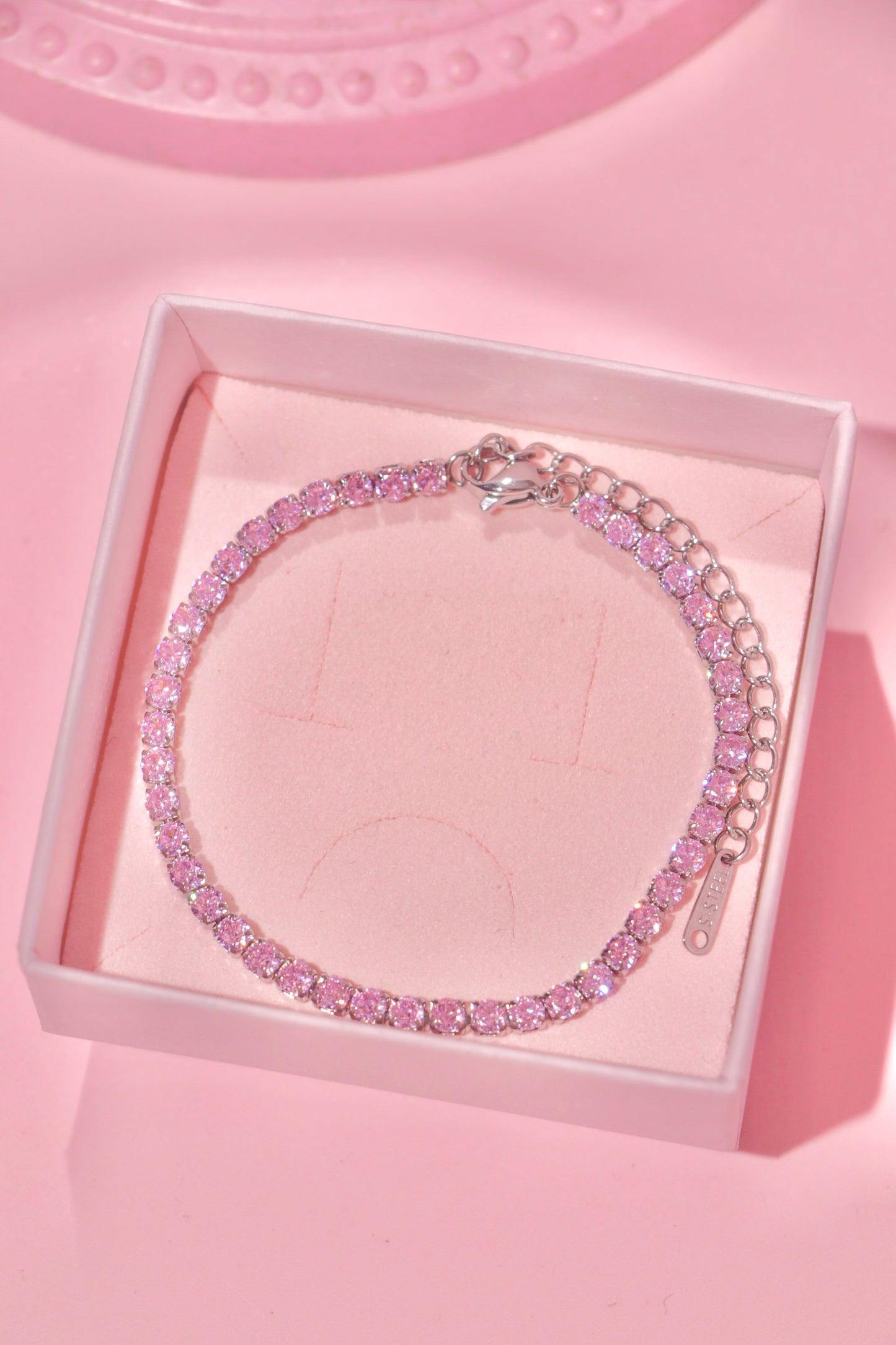 Tennis Chain bracelet pink