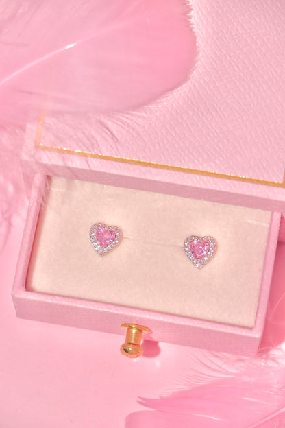 Princess Heart studs rosa