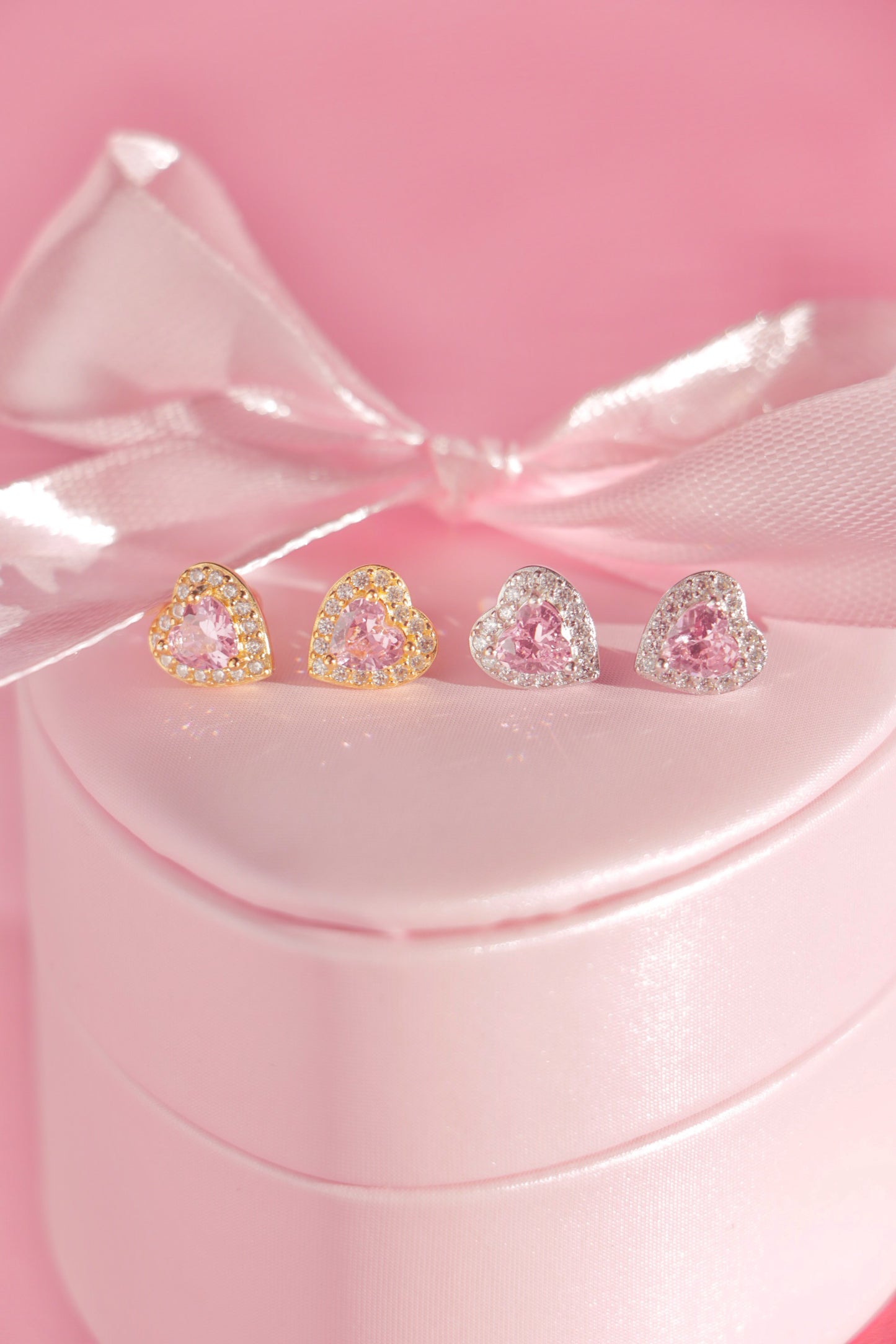 Princess Heart studs rosa