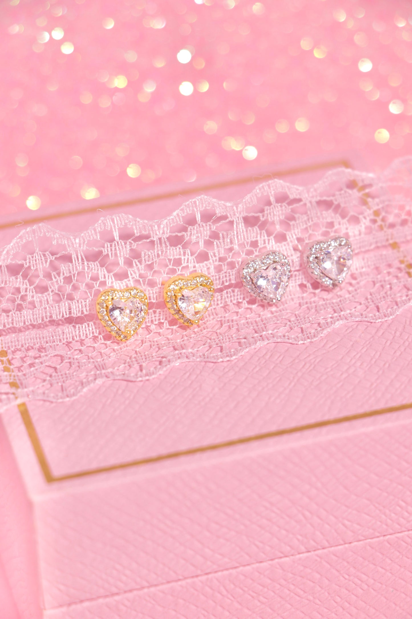 Princess Heart studs transparente