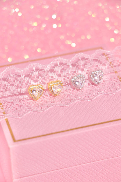 Princess Heart studs transparente