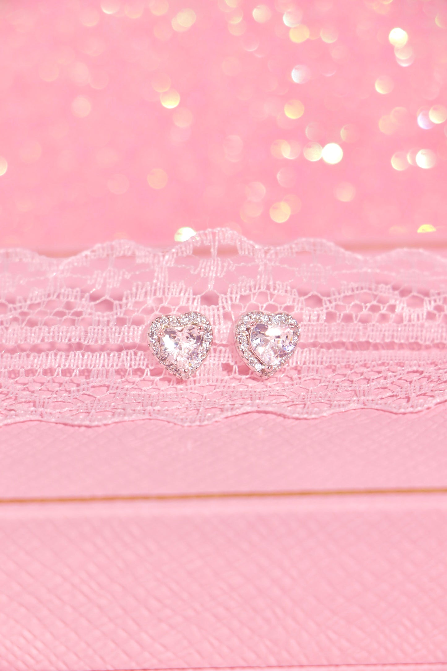 Princess Heart studs transparente