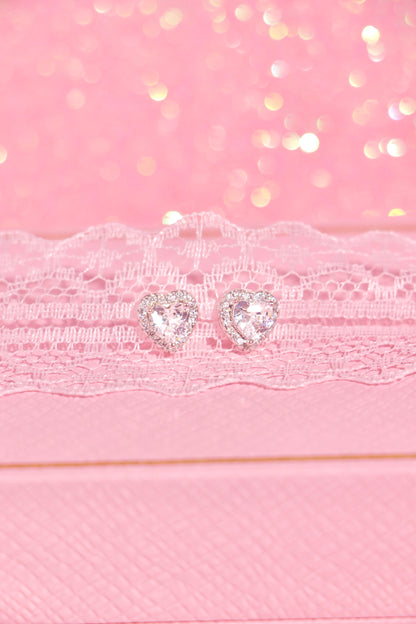 Princess Heart studs transparente