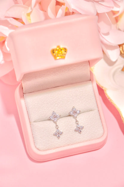 Crystal Double Blossom earrings