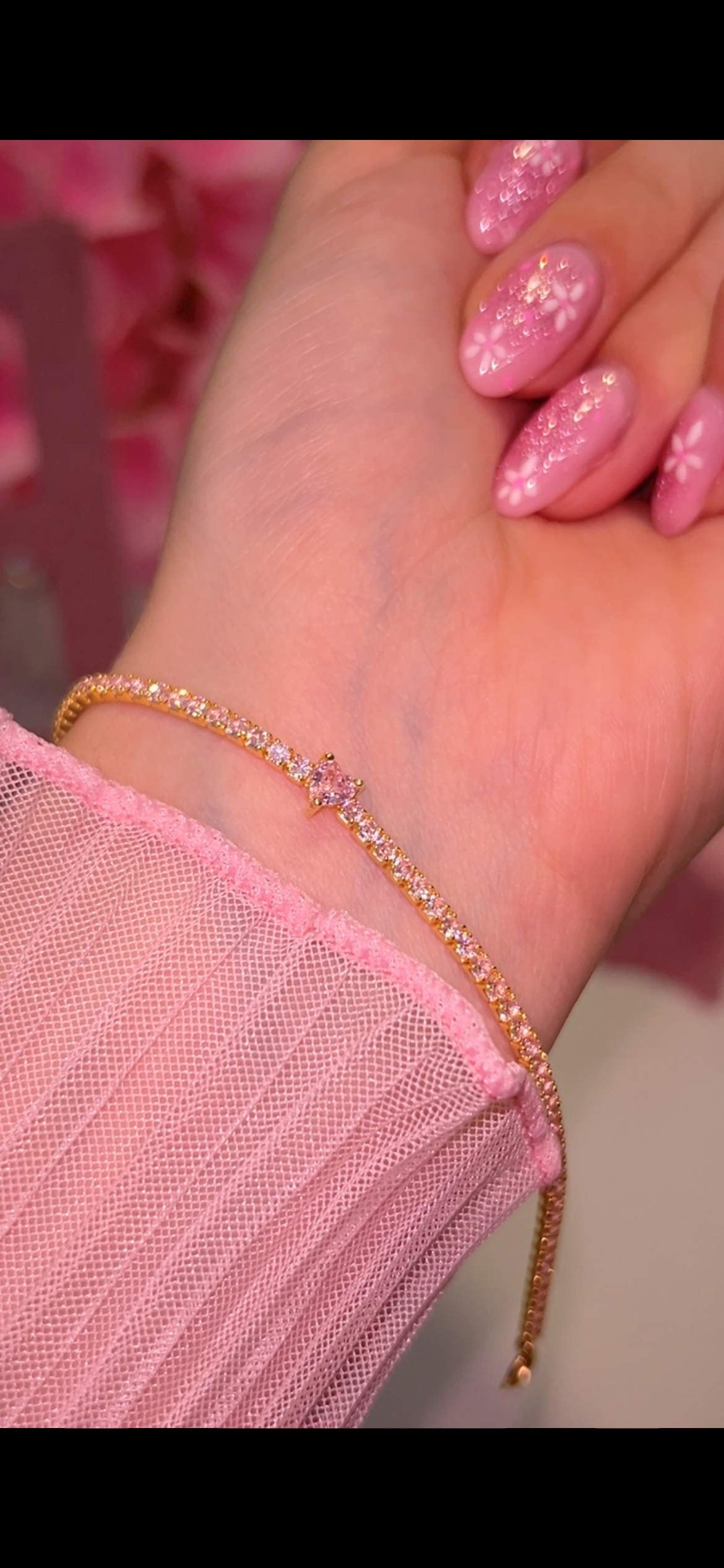 Timeless Love Tennis bracelet rosa