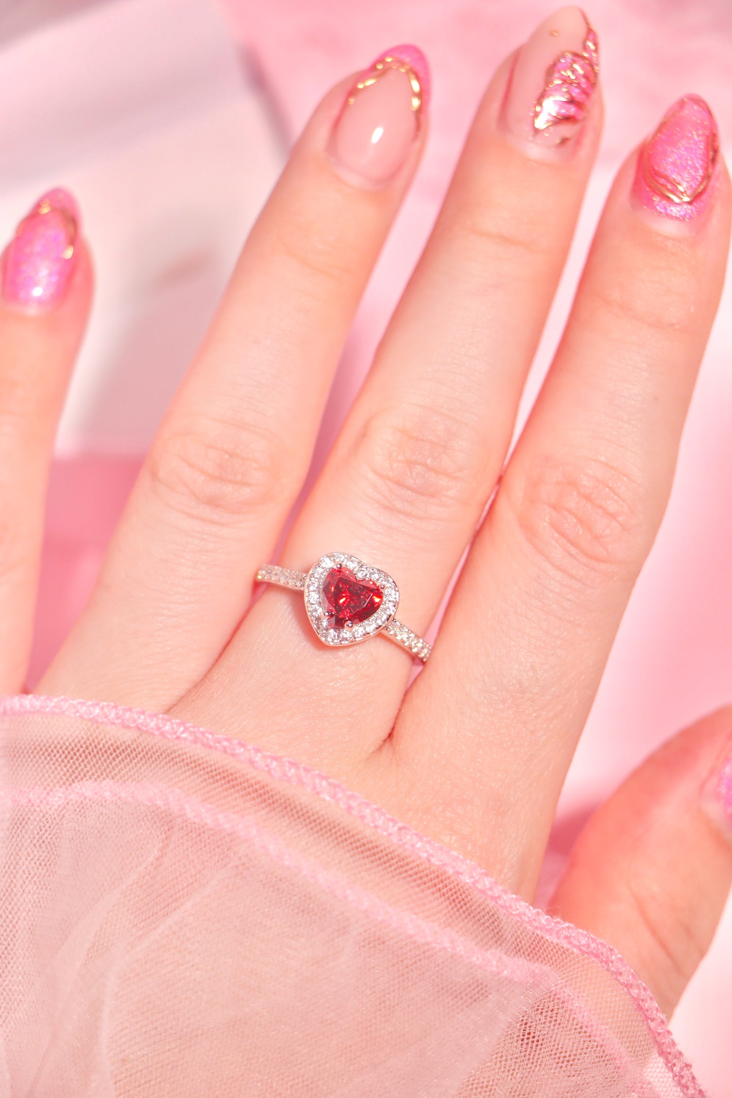 Princess Heart ring Rojo