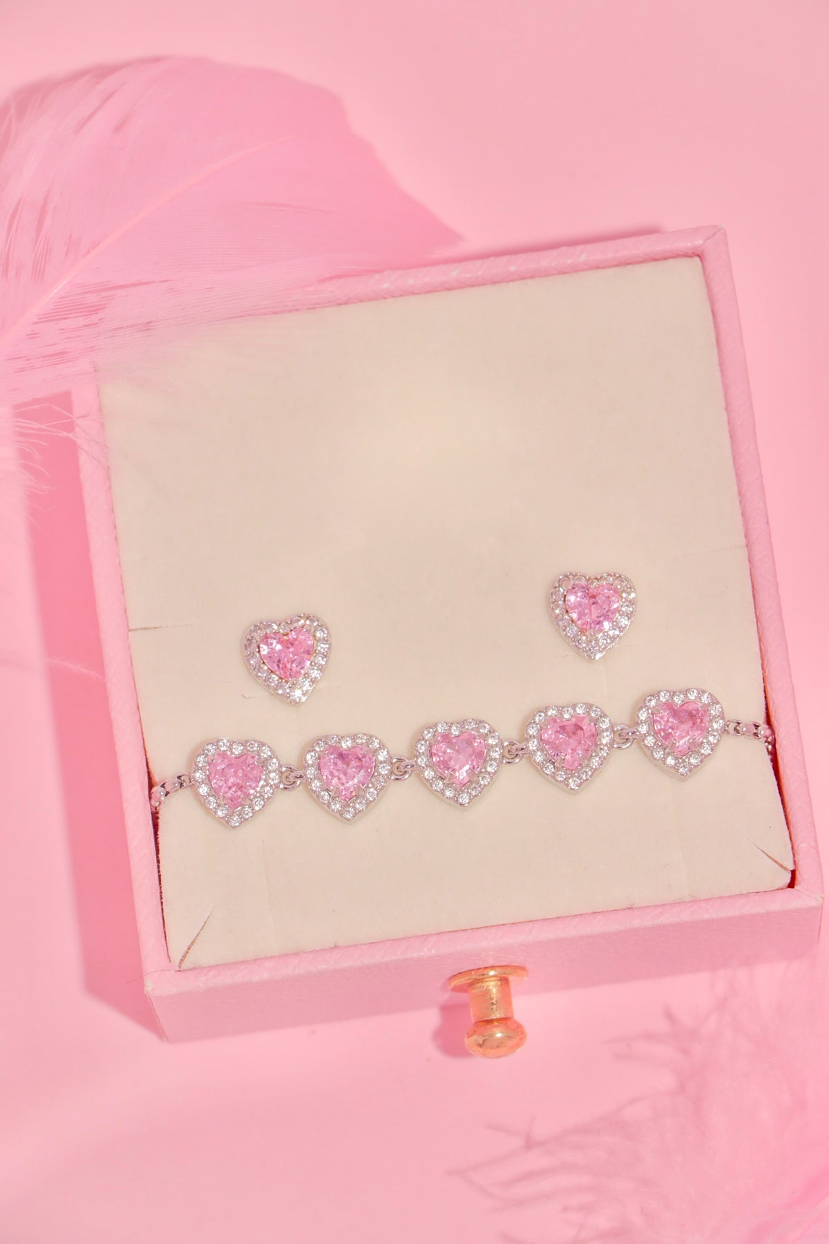 Princess Hearts set rosa
