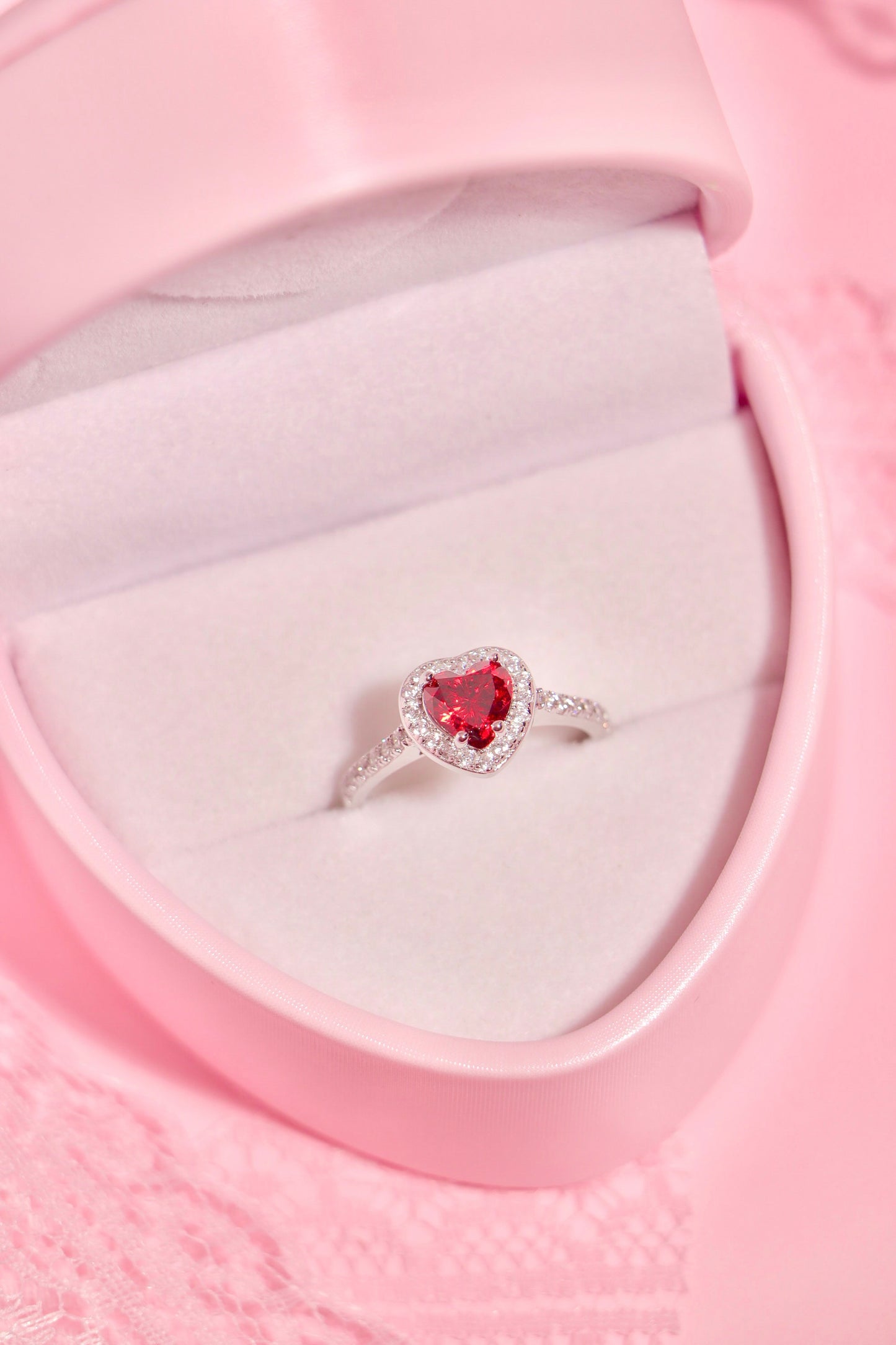 Princess Heart ring Rojo