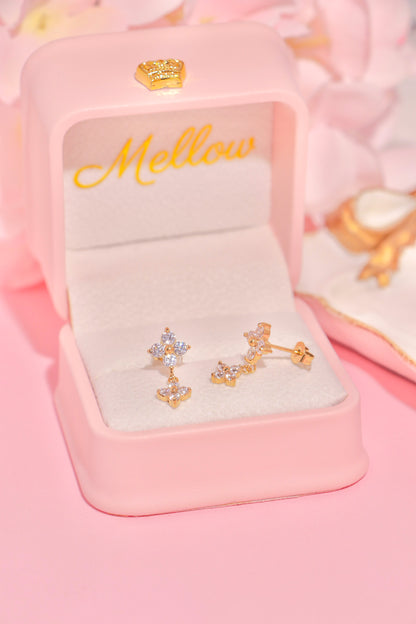Crystal Double Blossom earrings