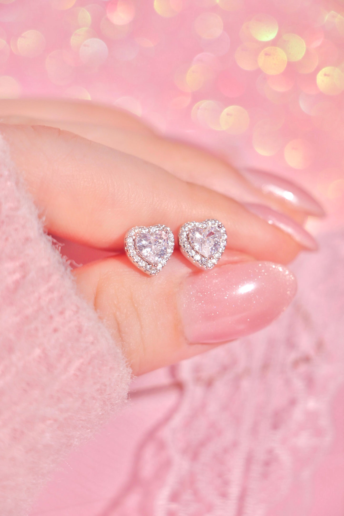 Princess Heart studs transparente