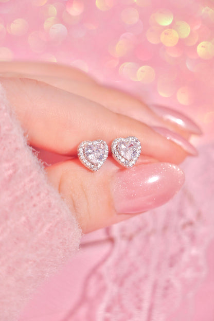 Princess Heart studs transparente