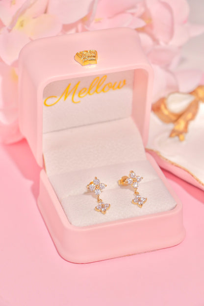 Crystal Double Blossom earrings