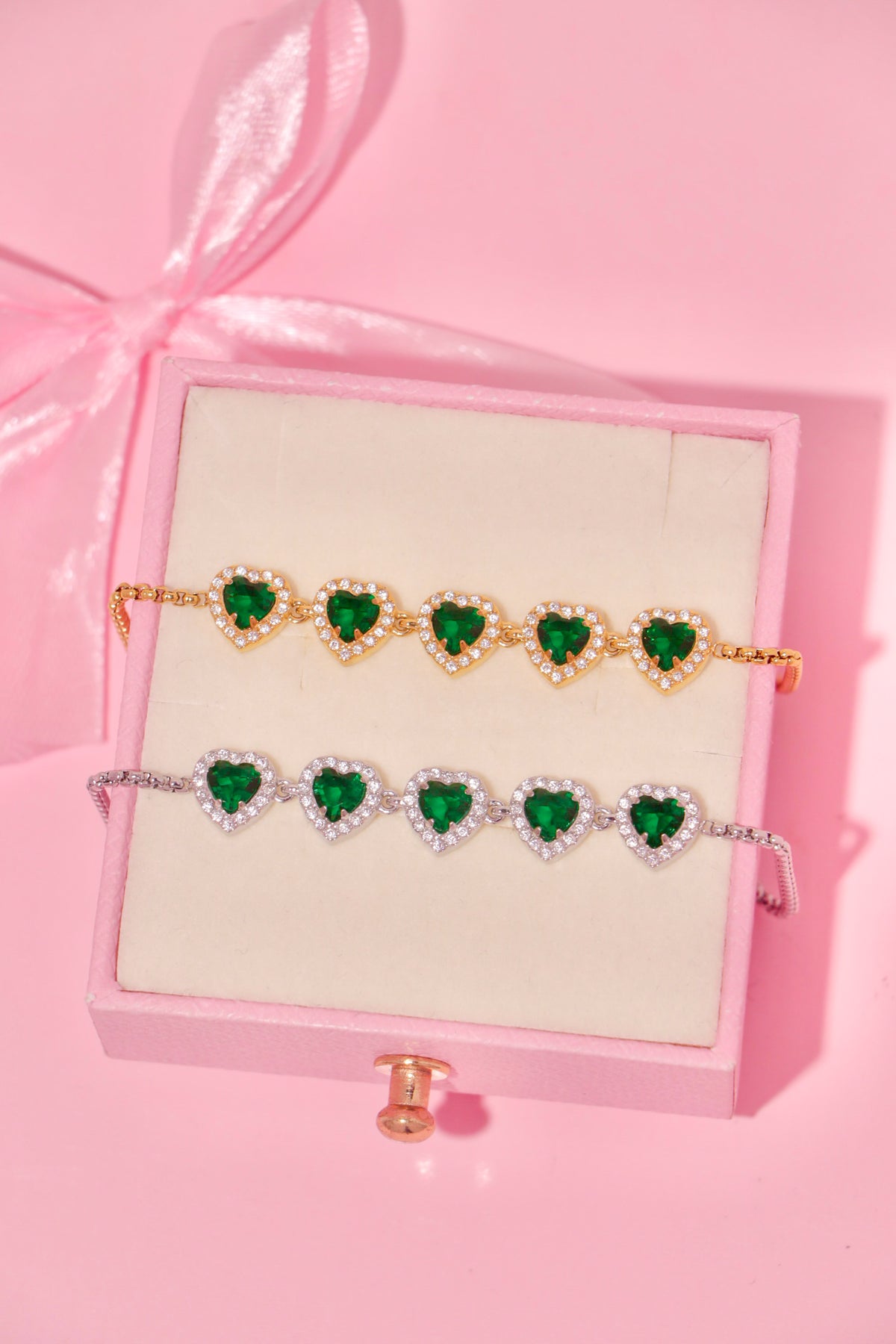 Princess Hearts bracelet verde