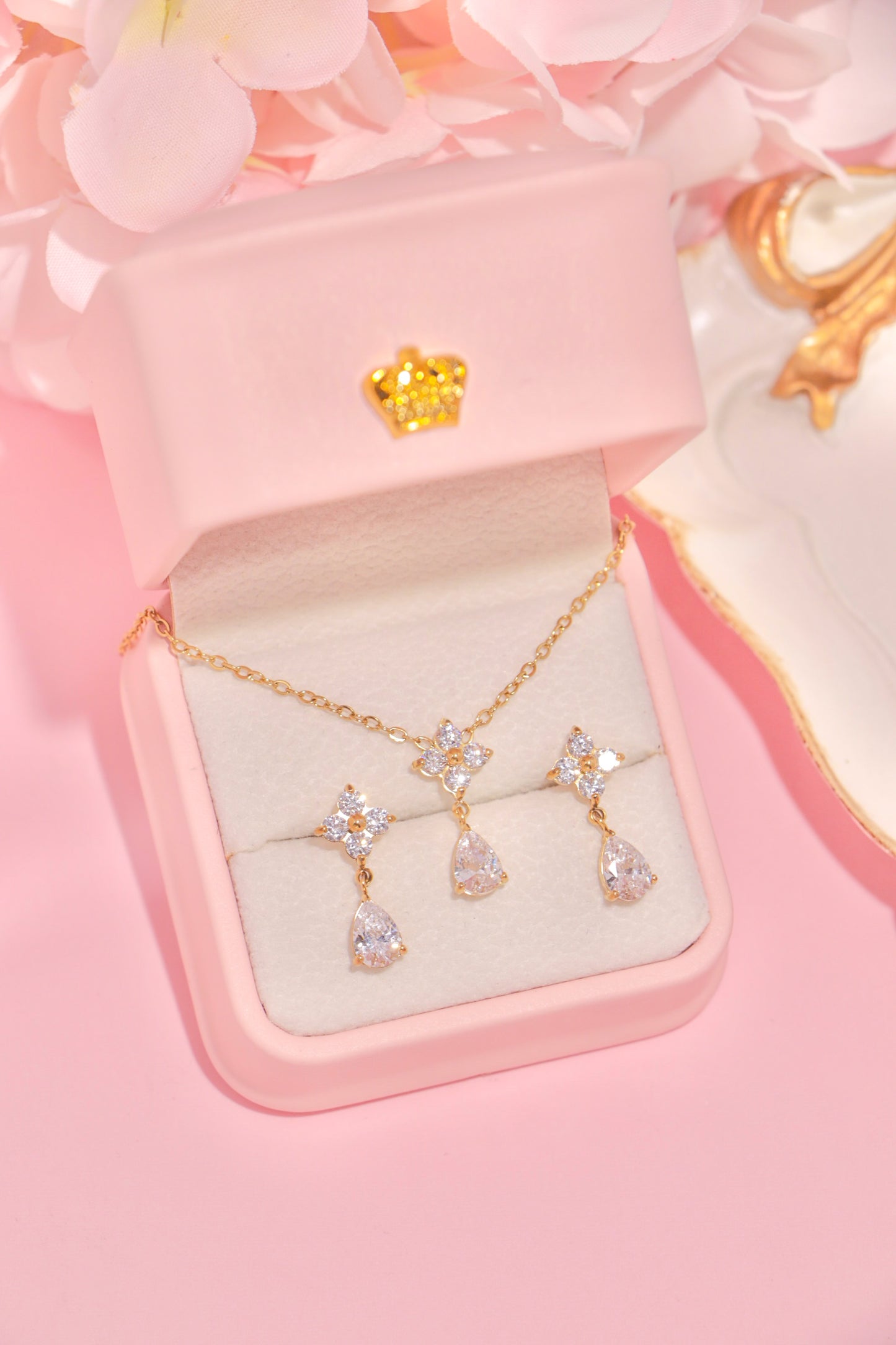 Crystal Blossom Drop set