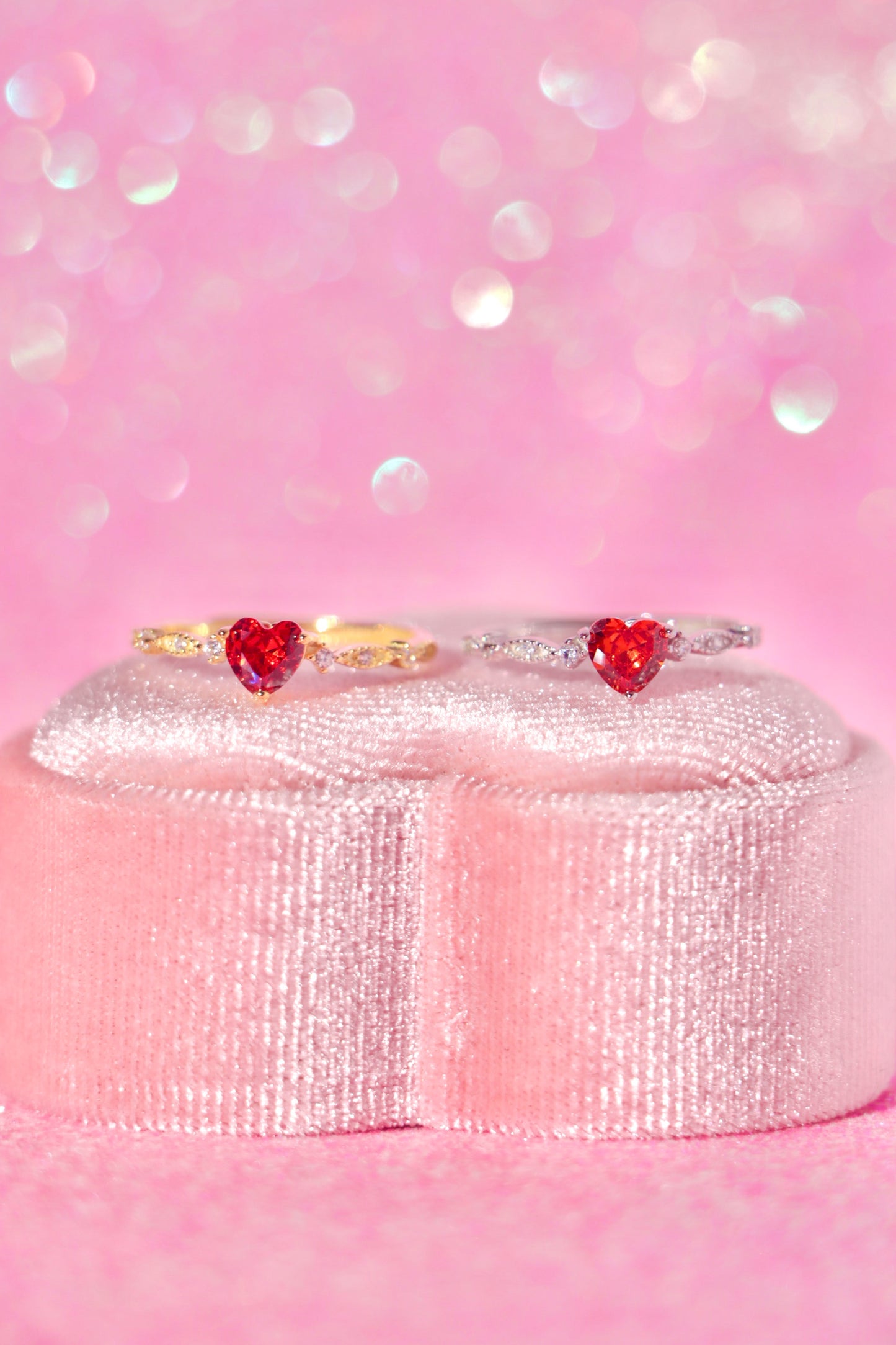 Vintage red heart ring