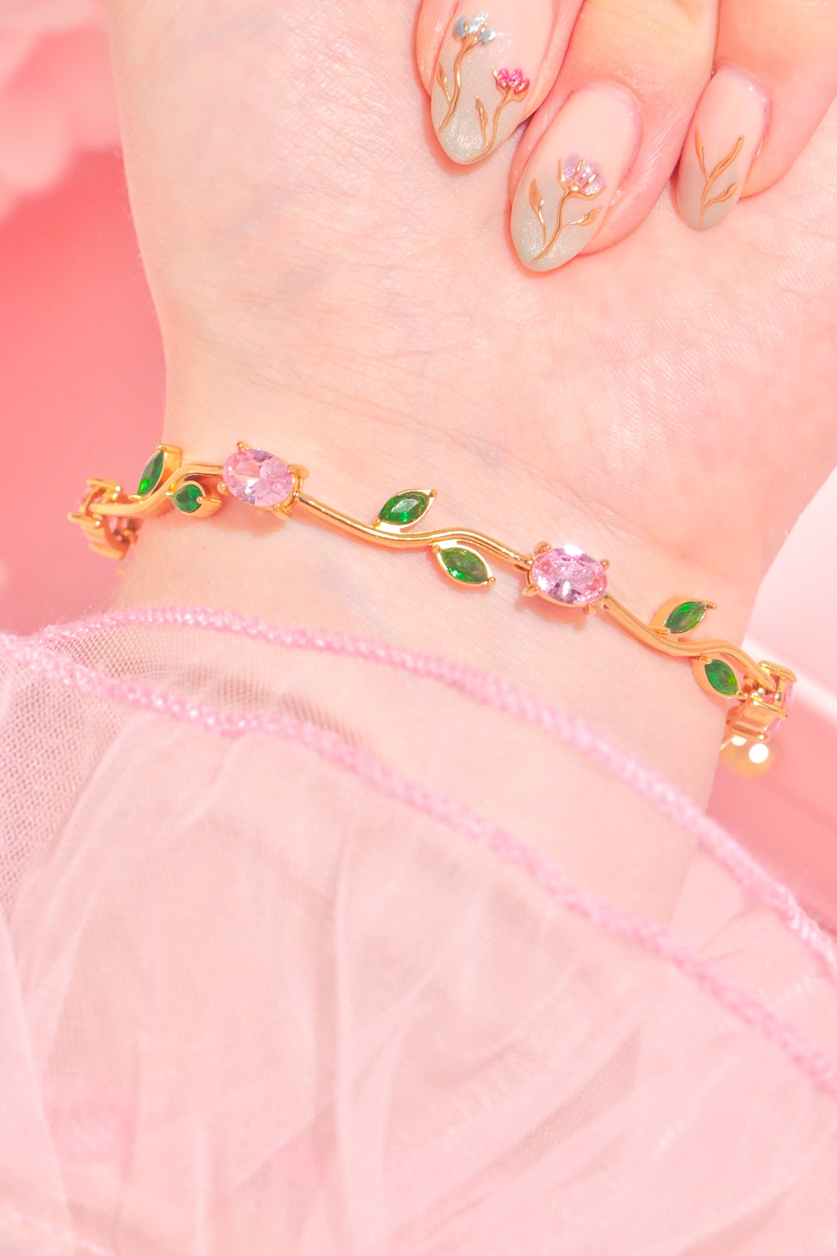 Tulip Garden bracelet rosa