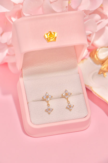 Crystal Double Blossom earrings