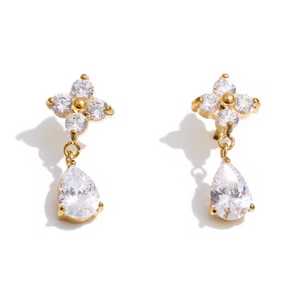 Crystal Blossom Drop studs