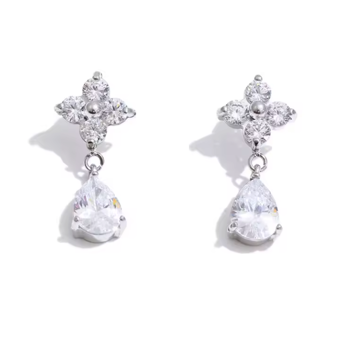 Crystal Blossom Drop studs