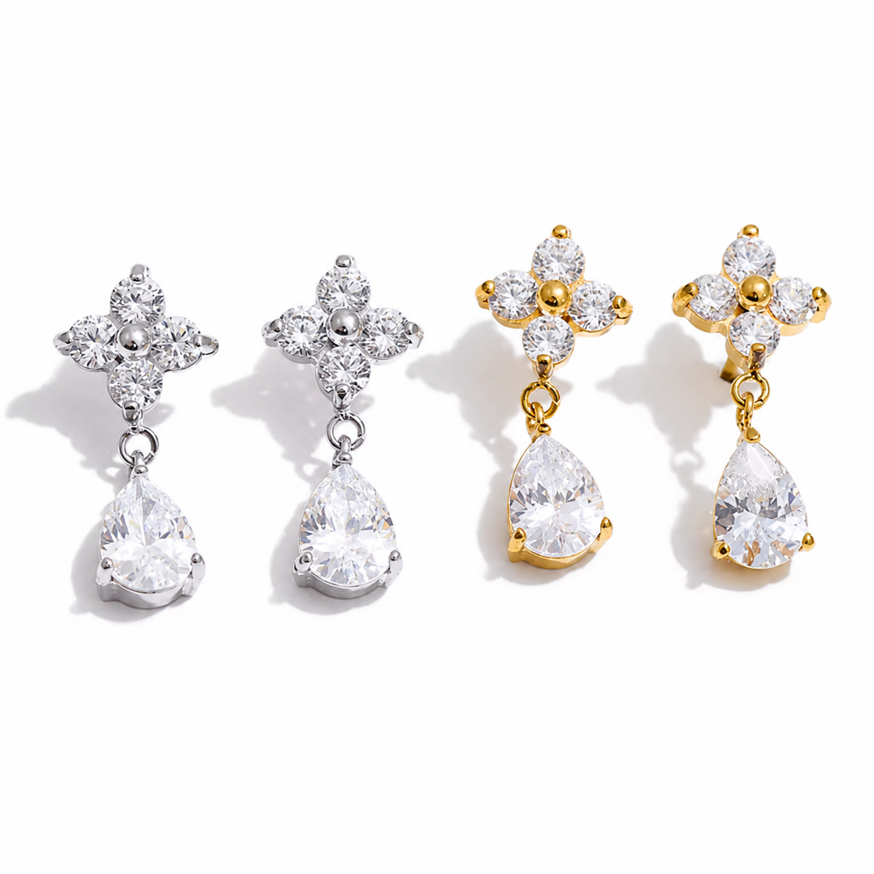 Crystal Blossom Drop studs