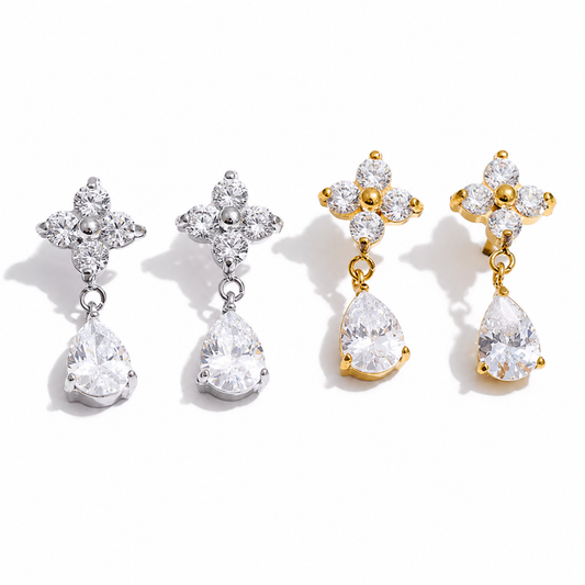 Crystal Blossom Drop studs